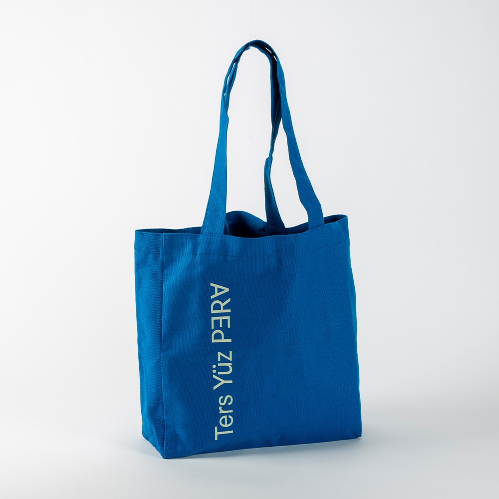 Ters Yüz PƎRⱯ Bez Çanta - Mavi resmi